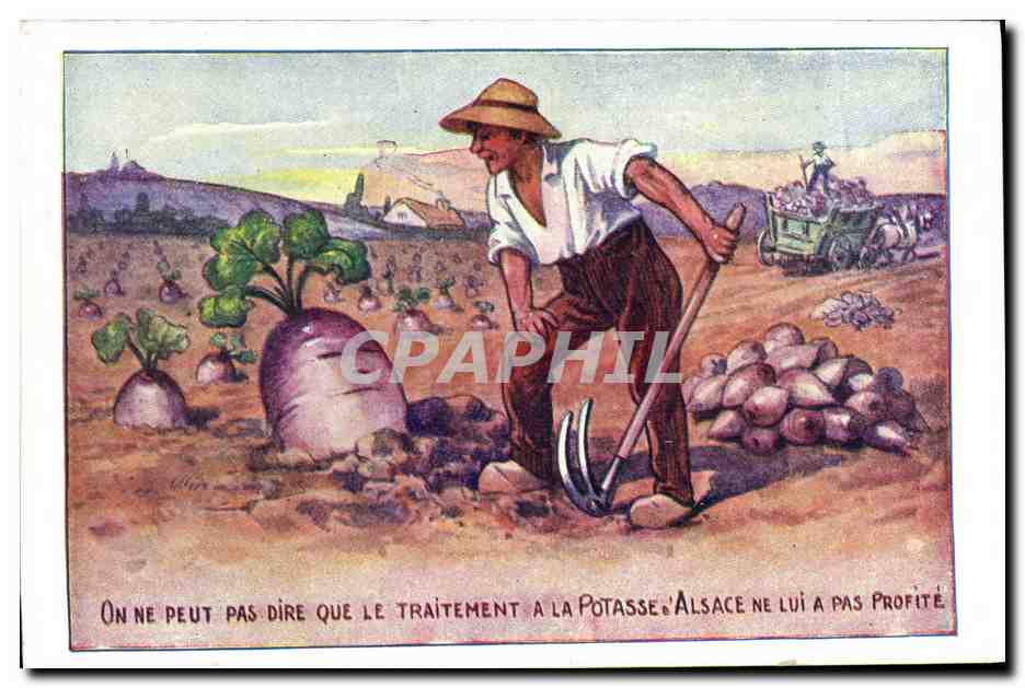 CPA Publicite Traitement de la potasse d'Alsace 