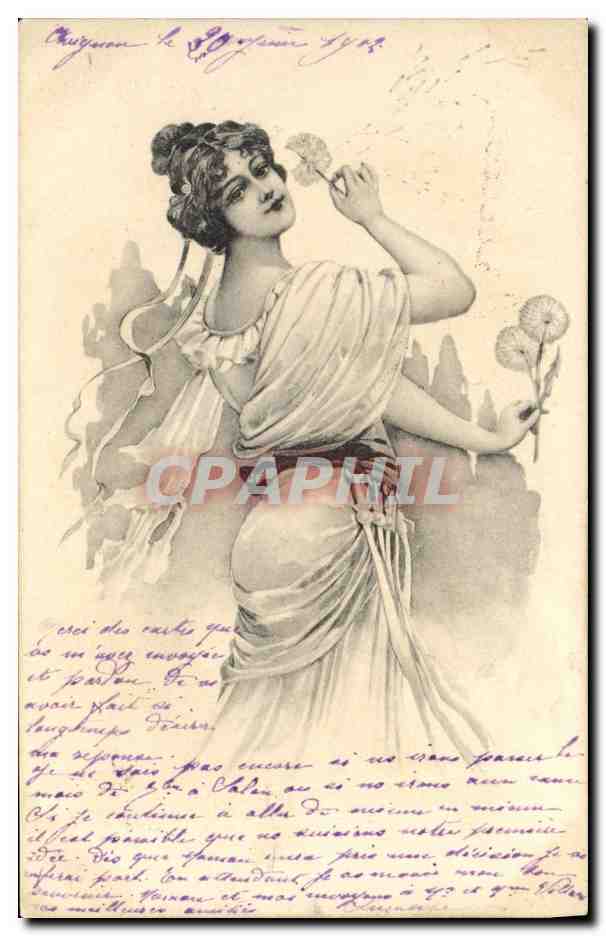 CPA Fantaisie Illustrateur Femme 