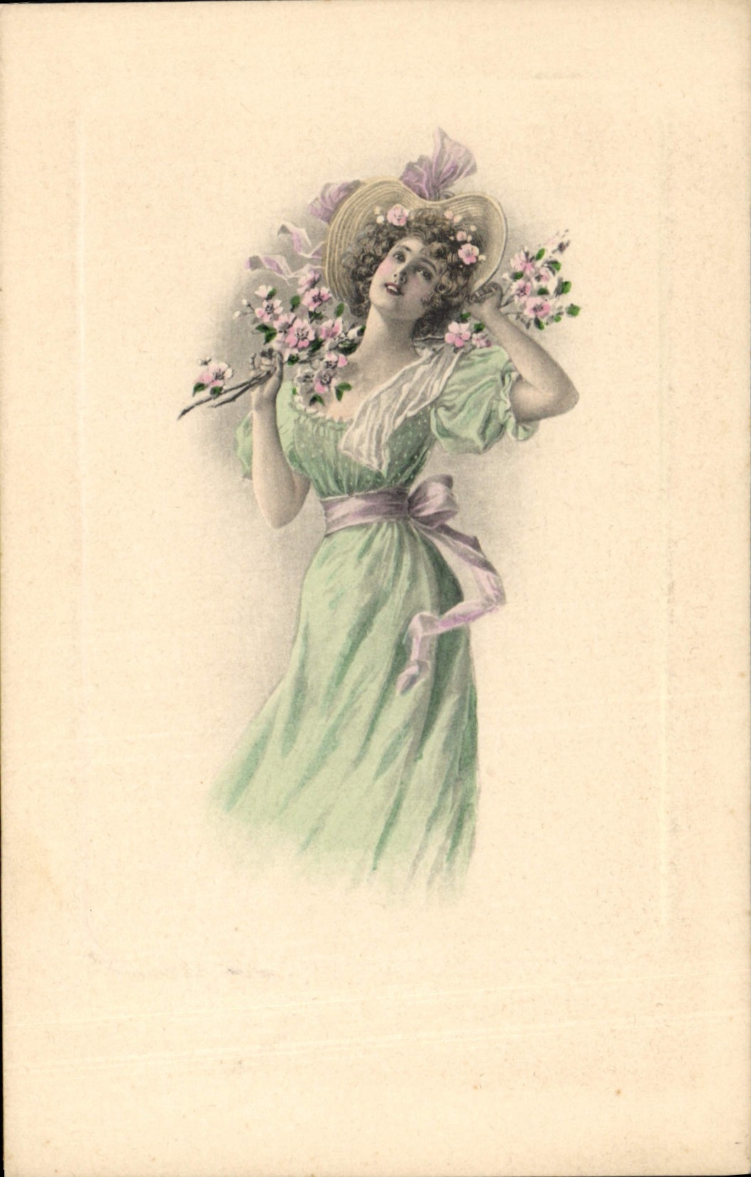 CPA Fantaisie Illustrateur Femme 