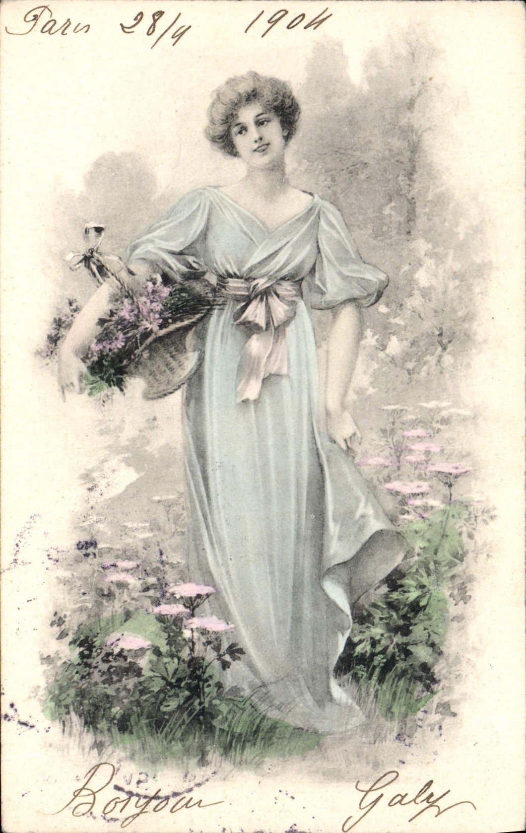 CPA Fantaisie Illustrateur Femme 