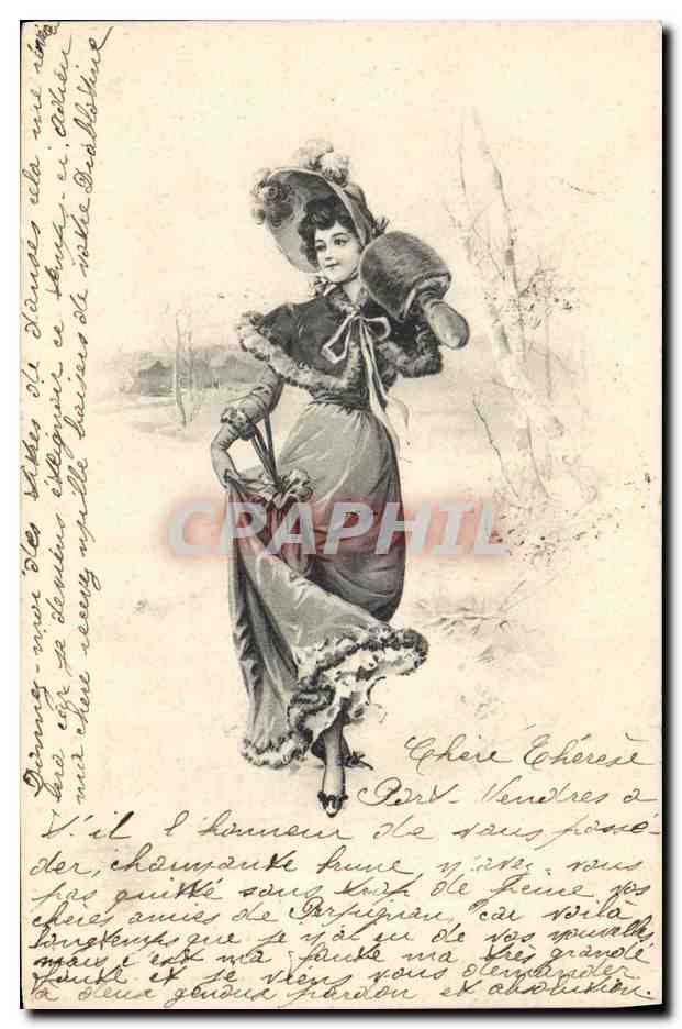 CPA Fantaisie Illustrateur Femme 