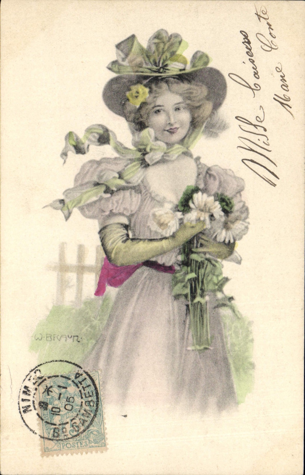 CPA Fantaisie Illustrateur Femme 