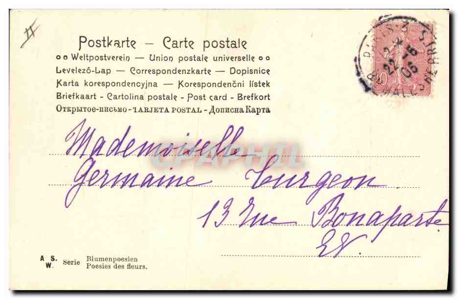 CPA Fantaisie Illustrateur Femme  — Rückseite