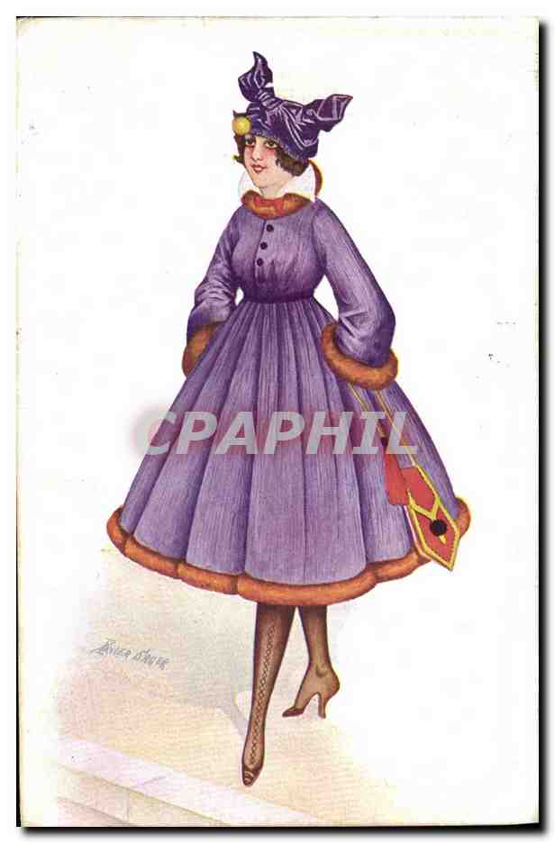 CPA Fantaisie Illustrateur Femme 