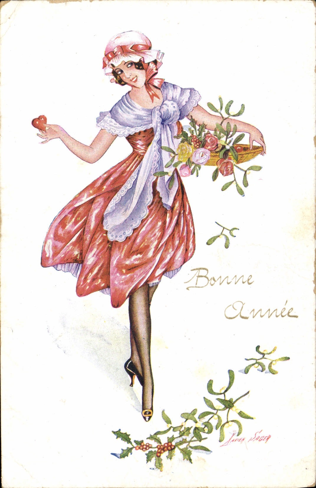 CPA Fantaisie Illustrateur Sager Femme 