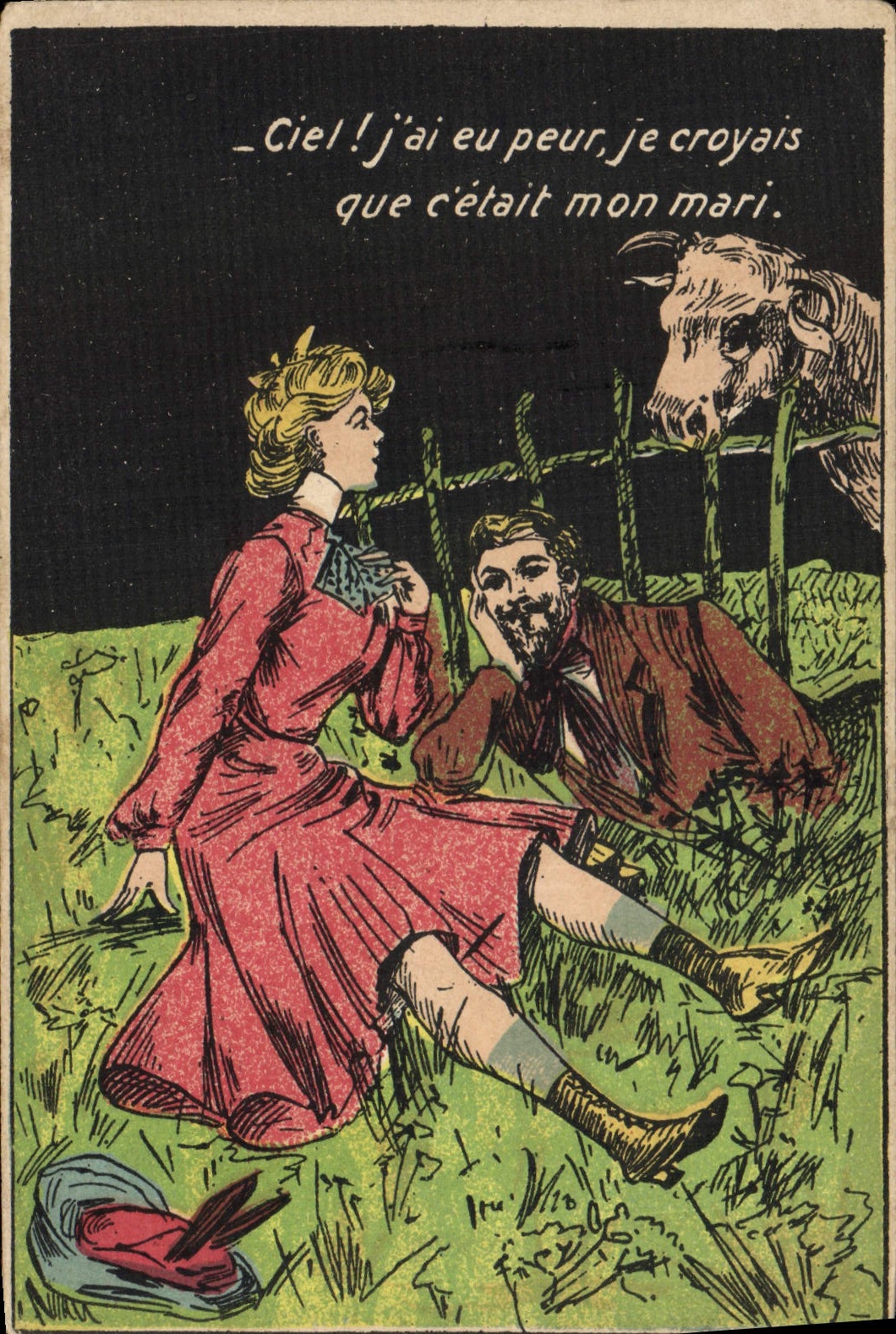 CPA Fantaisie Illustrateur Sager Femme cheval 