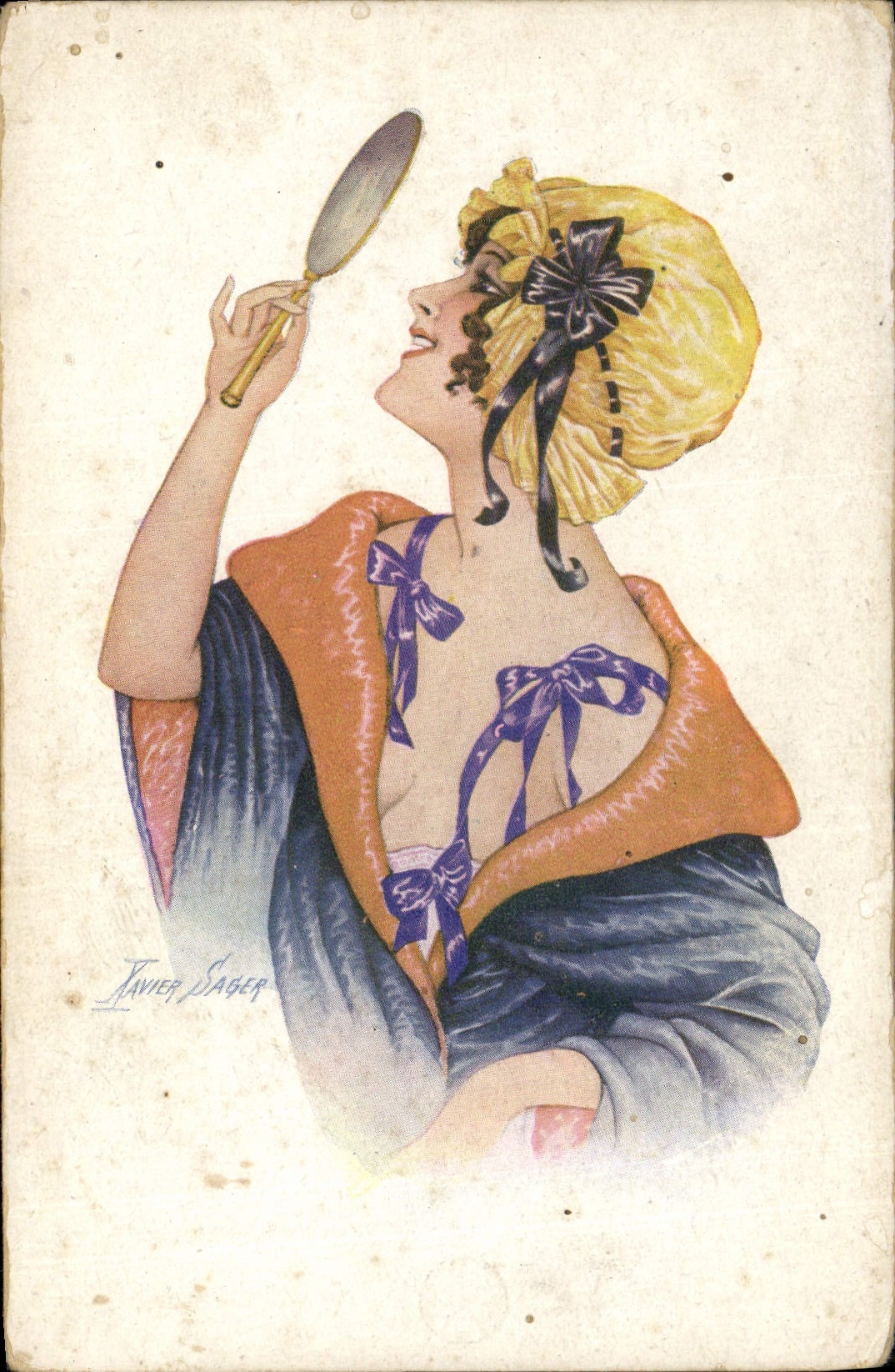 CPA Fantaisie Illustrateur Femmes Les matinales par Sager 