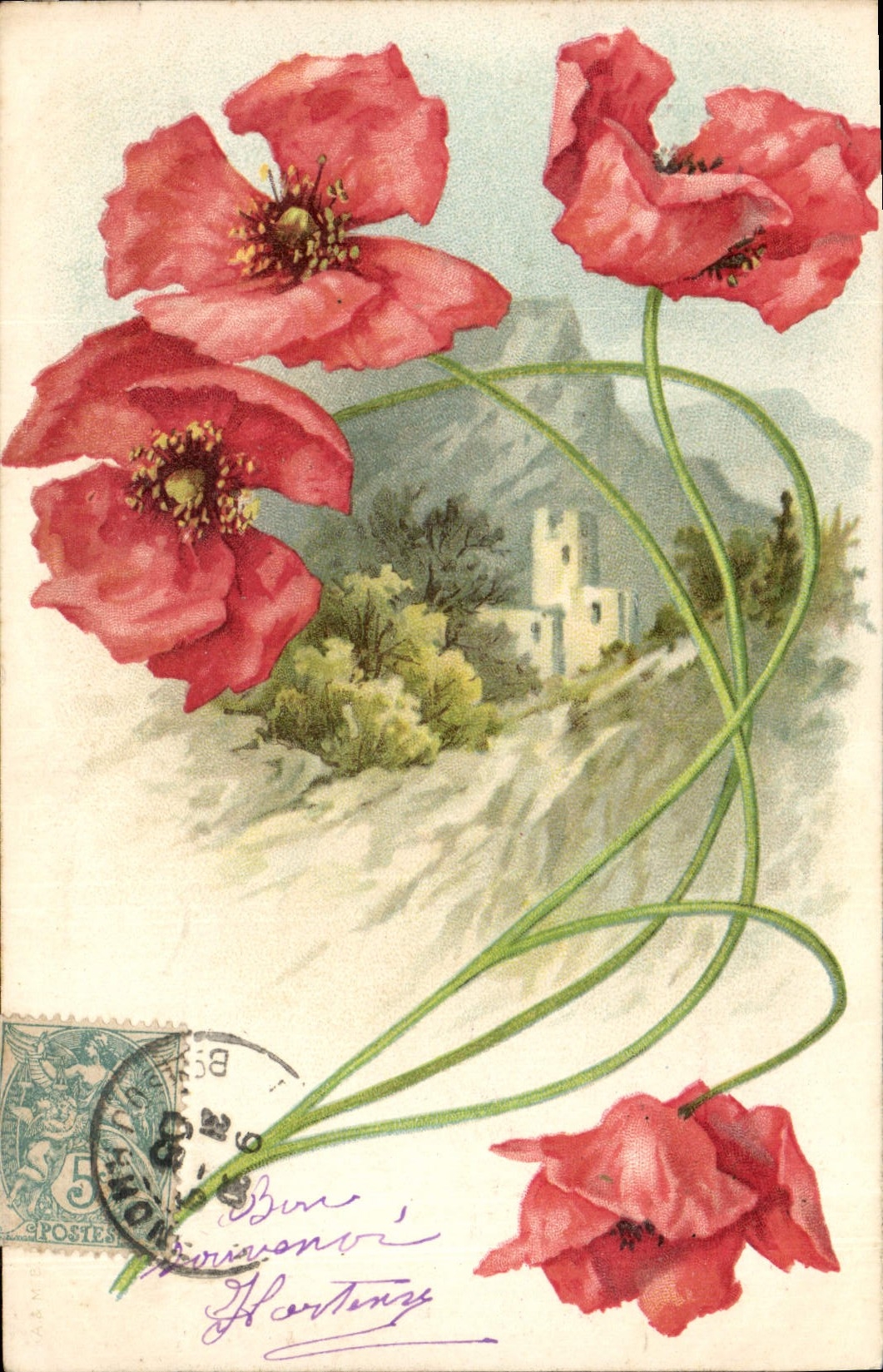 CPA Fantaisie Fleurs 