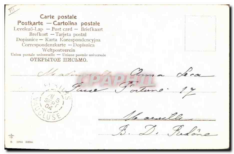 CPA Fantaisie Fleurs  — Rückseite