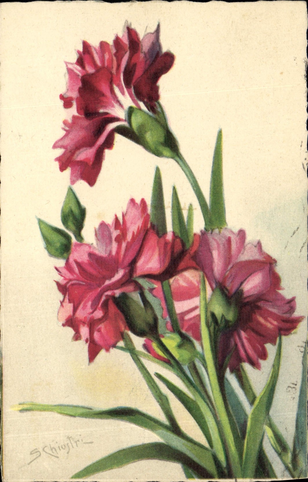 CPA Fantaisie Fleurs 