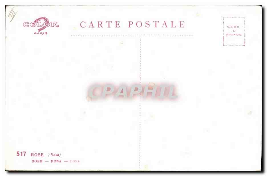 CPA Fantaisie Fleurs  — Rückseite