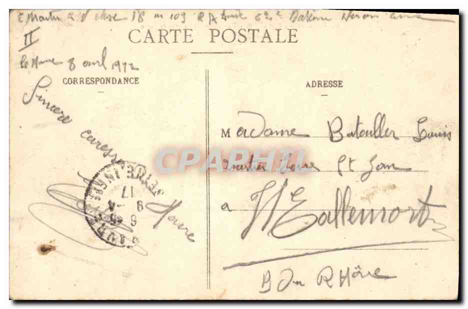 CPA Phare Le Havre Vue prise sur la grande jetee  — Rückseite