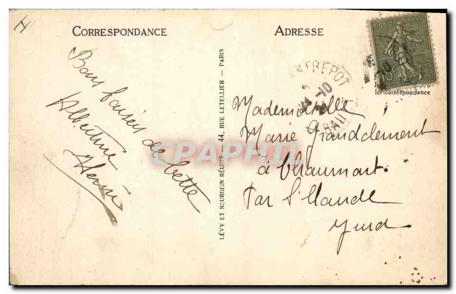 CPA Phare Cette Le phare Sasint Louis et la jetee de Frontignac Bateaux — Rückseite