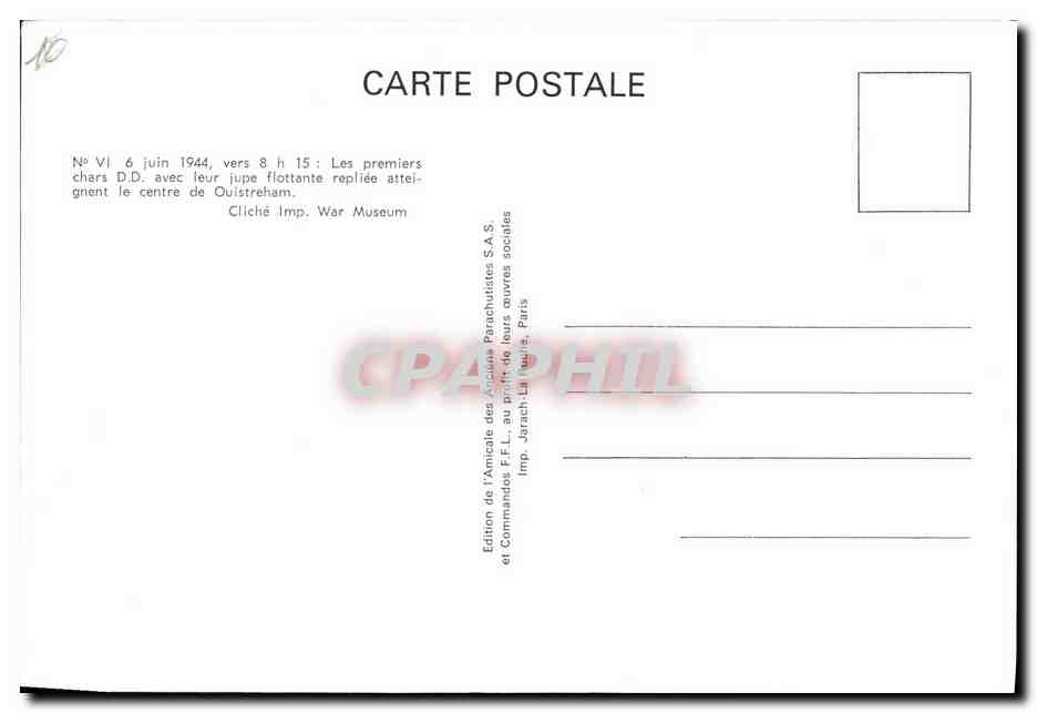 CPM Militaria Debarquement de Normandie Tank Char d'assaut — Rückseite