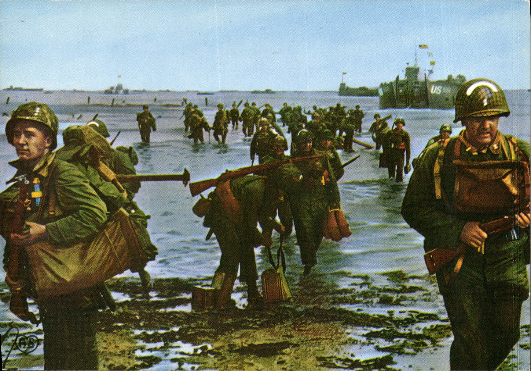 Débarquement en Normandie — Troupes débarquant sur la Côte Normande — ARTAUD Frères, Nantes