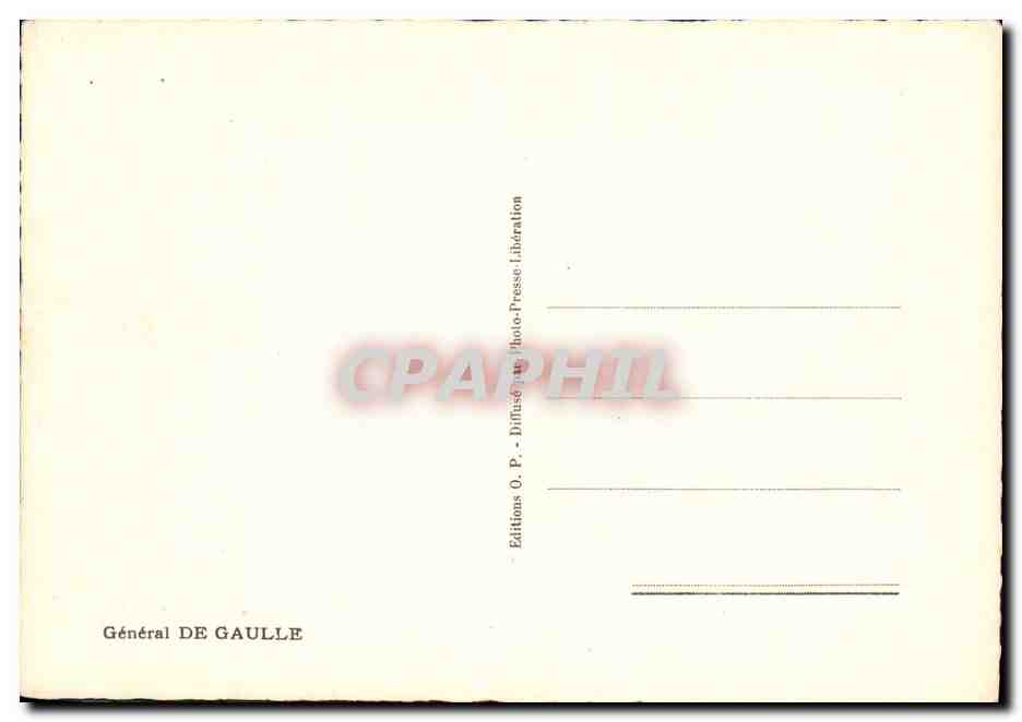 CPM Militaria General de Gaulle — Rückseite