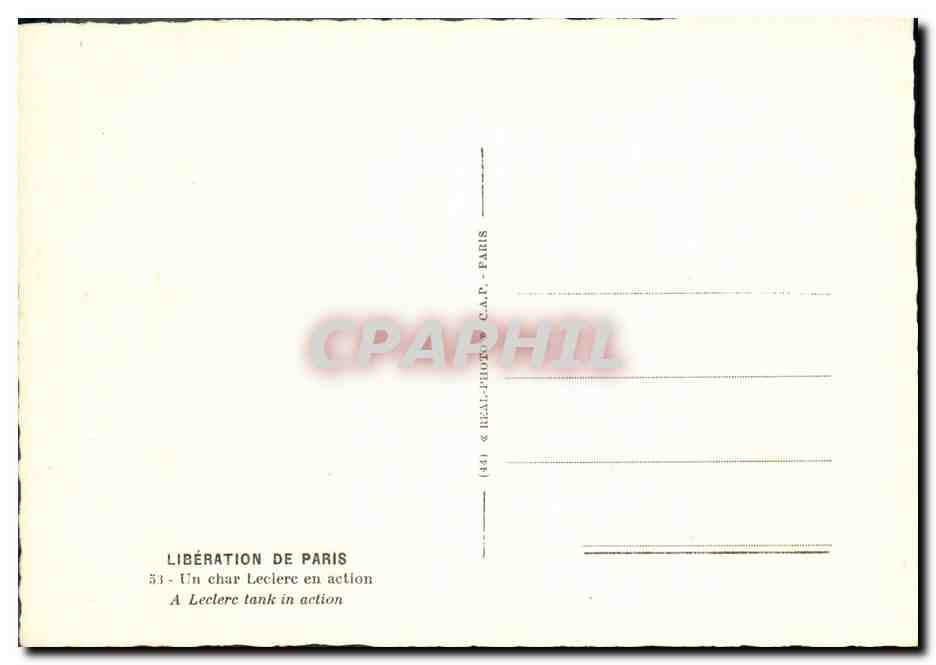 Libération de Paris — Un char Leclerc en action — C.A.P. - Paris, n°51 — Reverso