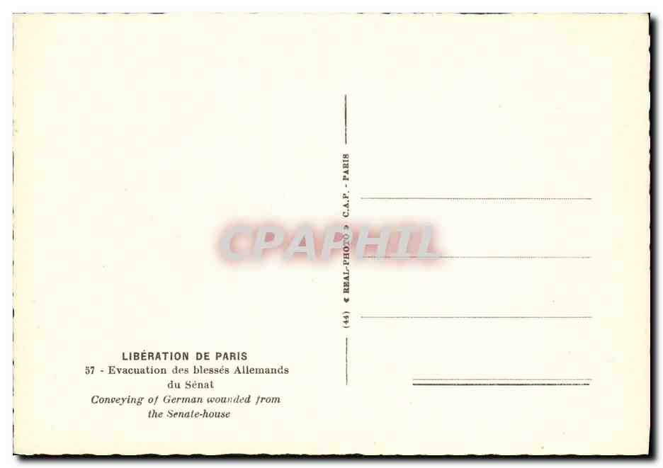 Palais du Sénat — Evacuation des blessés allemands — C.A.P. - Paris — Reverso