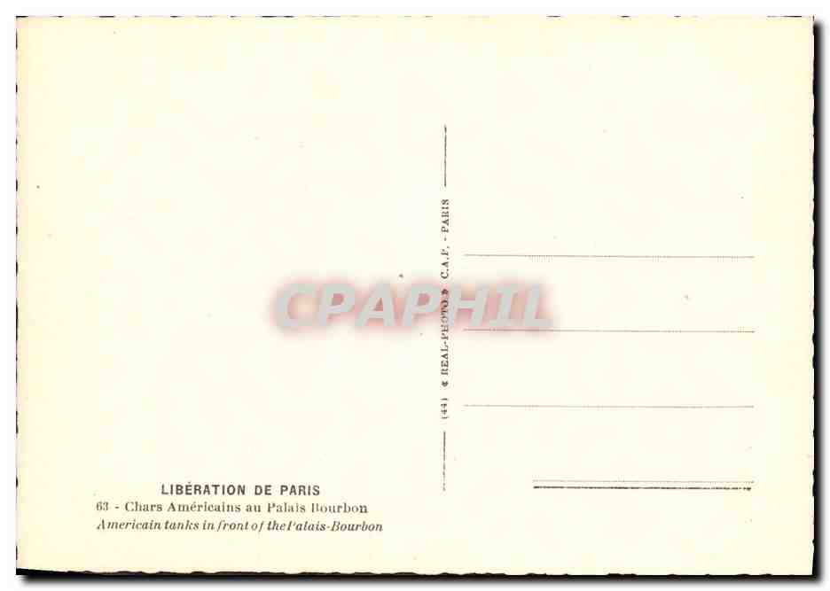 Libération de Paris — Chars américains au Palais Bourbon — C.A.P. - PARIS — Reverso