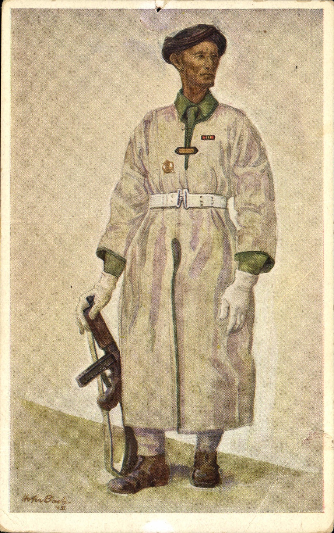 CPM Militaria Goumier marocain