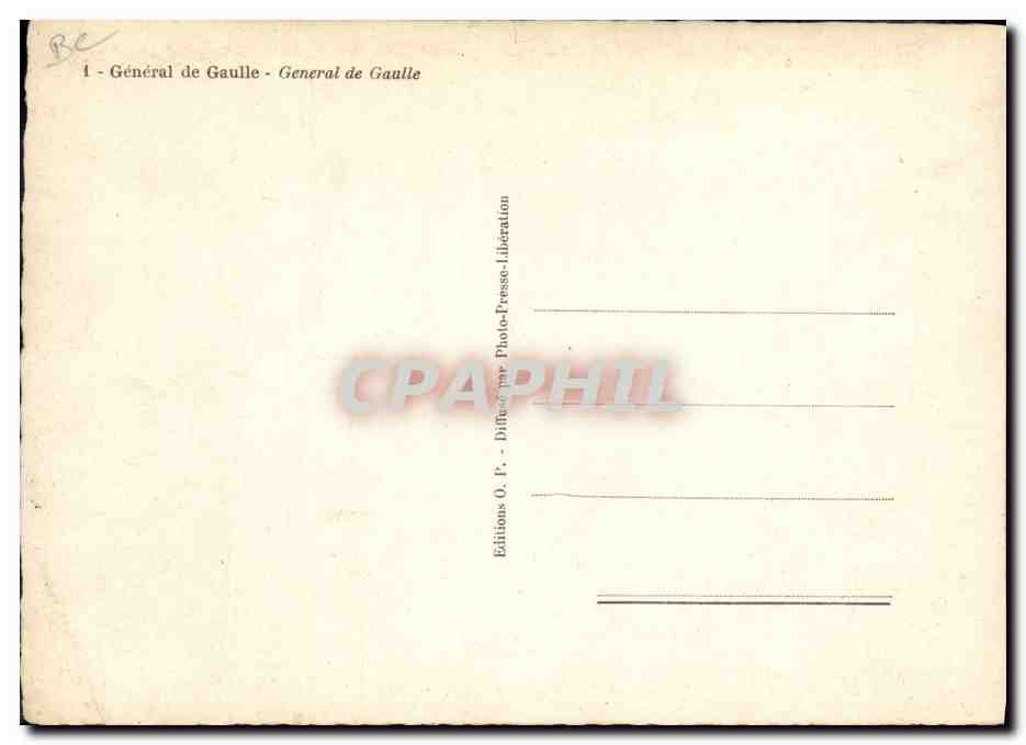 CPM Militaria General de Gaulle — Achterkant