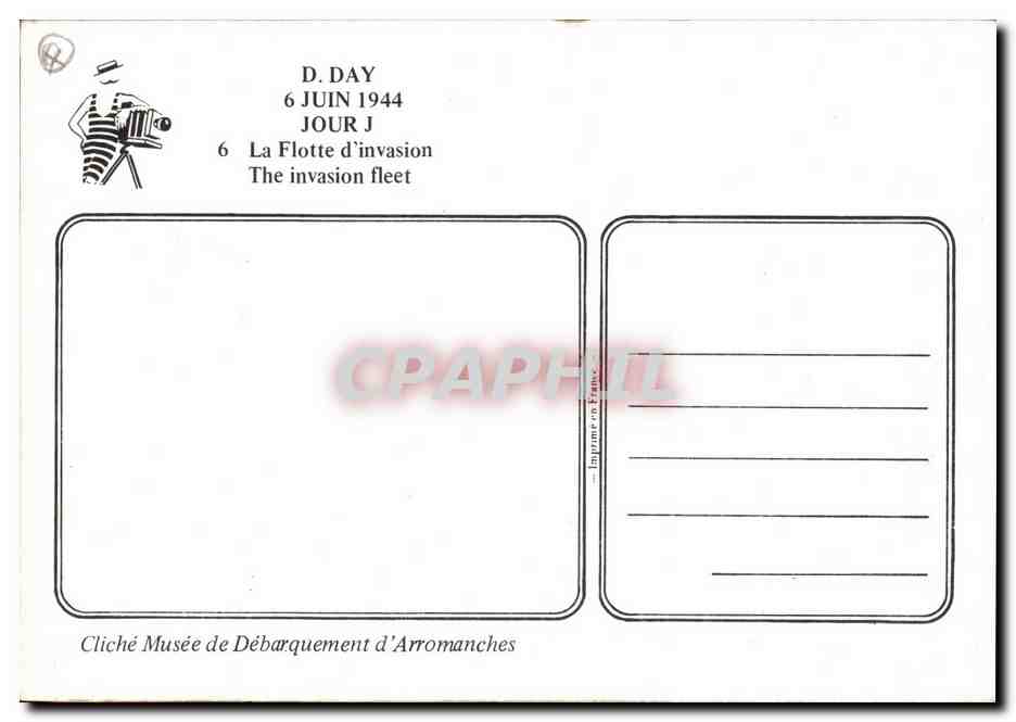 CPM Militaria DD Day 6 juin 1944 La flotte d'invasion — Rückseite