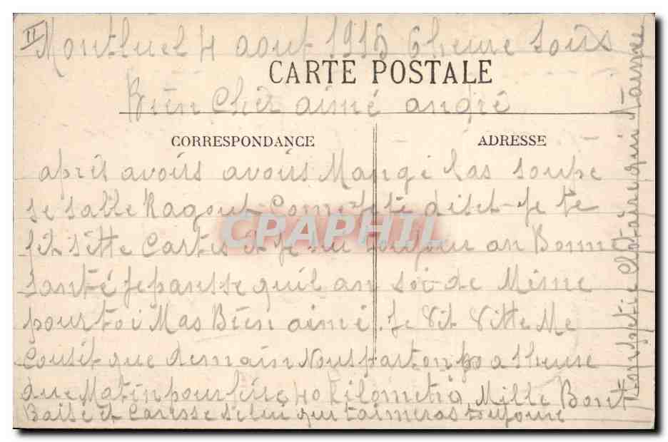 CPA Pont de Nievroz Montluel — Rückseite