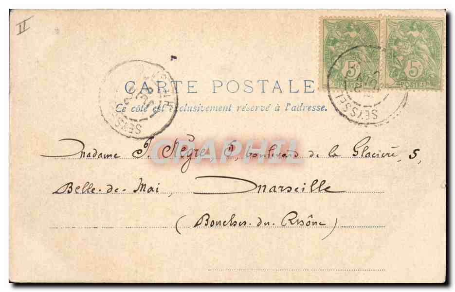 CPA Le Pont et les quais Seyssel — Rückseite