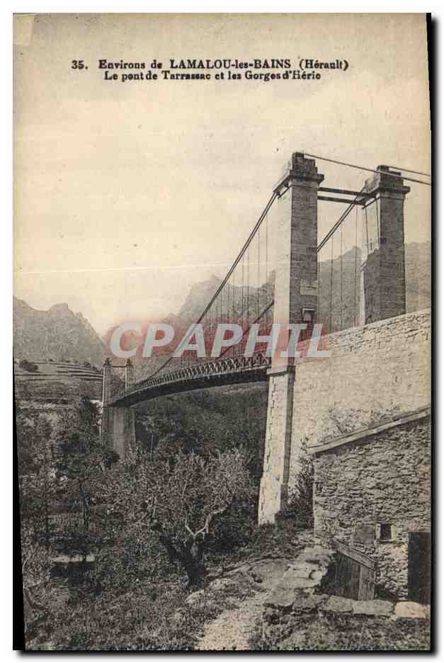 CPA Pont Environs de Lamalou les Bains Le pont de Tarrassac et les gorges d'Herie