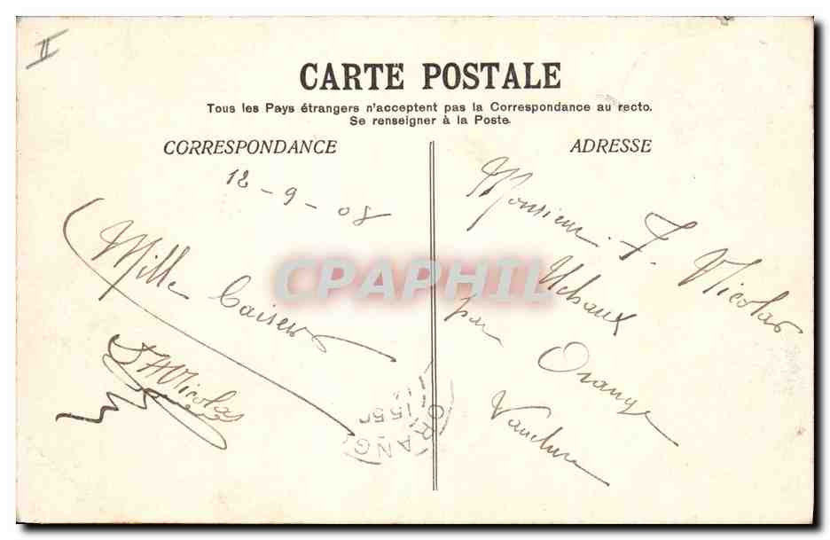 CPA Pont de Brion Dauphine Route du Monestier de Clermont a Mens — Rückseite