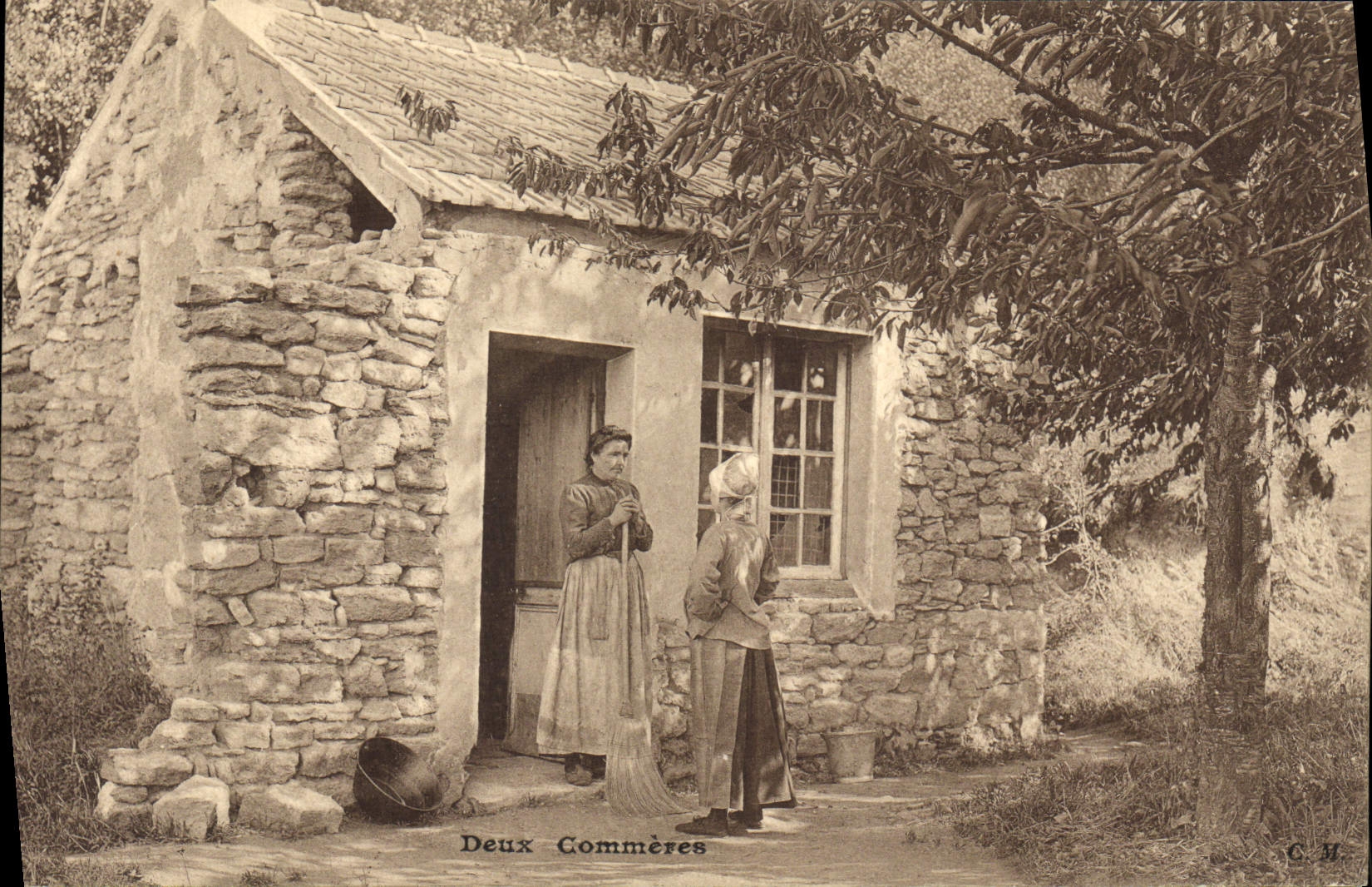 CPA Folklore Deux commeres