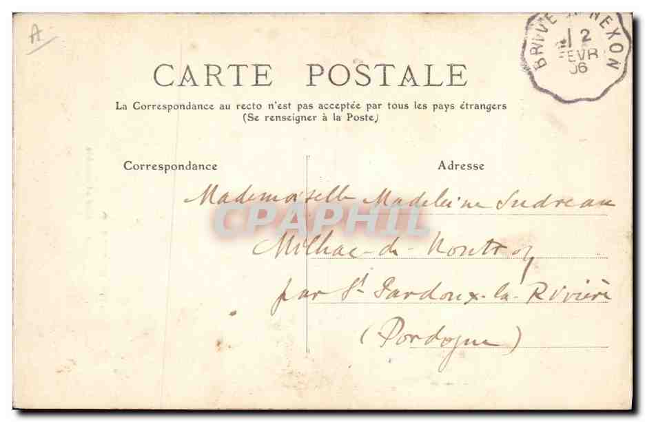 CPA Folklore Type du Centre Une Limousine — Verso
