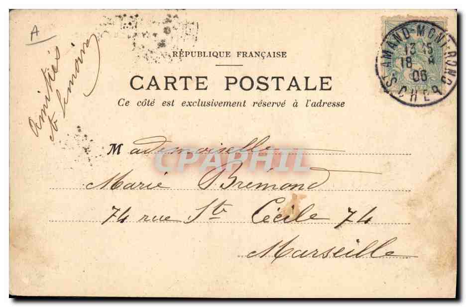 CPA Folklore Troupeau de moutons Berger — Verso