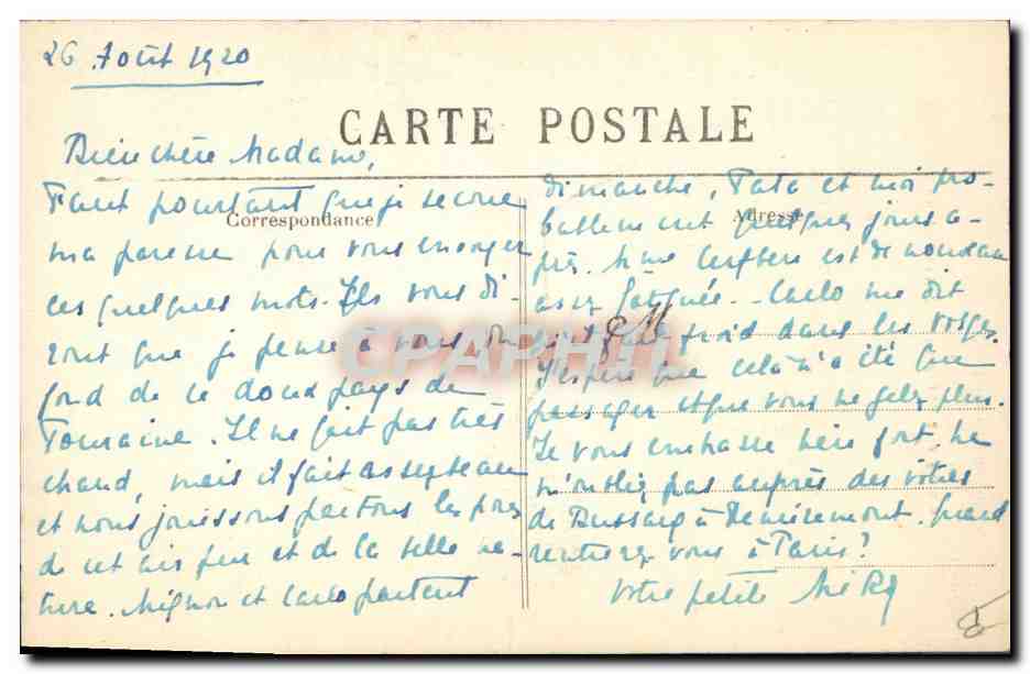 CPA Folklore En Touraine Le repos a la ferme — Verso