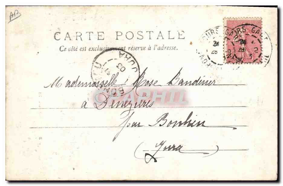 CPA Folklore Tourangelles — Verso