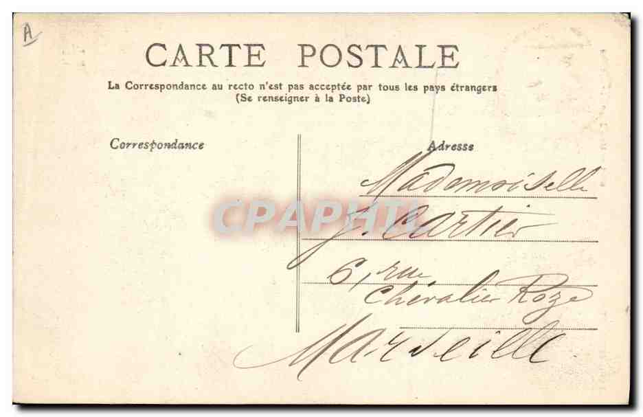 CPA Folklore Type du Centre Une Jeune Creusoises — Verso