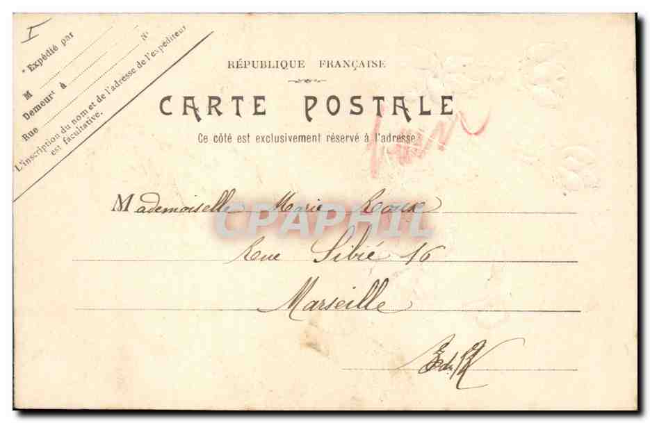 CPA Fantaisie Fleurs  — Rückseite