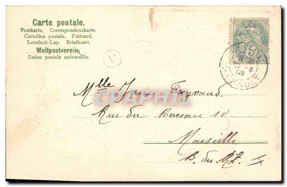 CPA Fantaisie Fleurs  — Rückseite