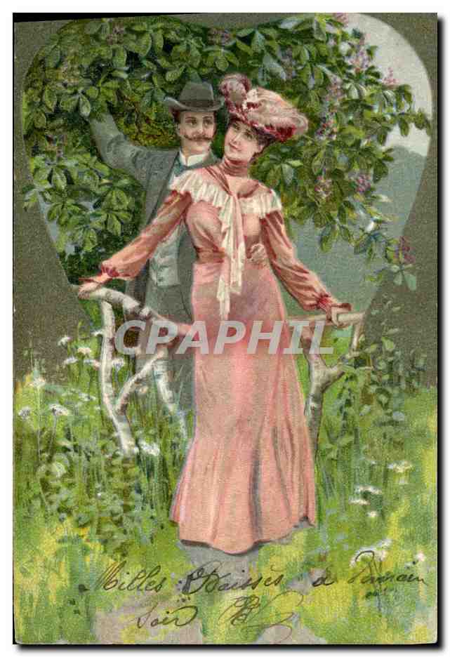 Couple en jardin — éditeur D. Série 3231