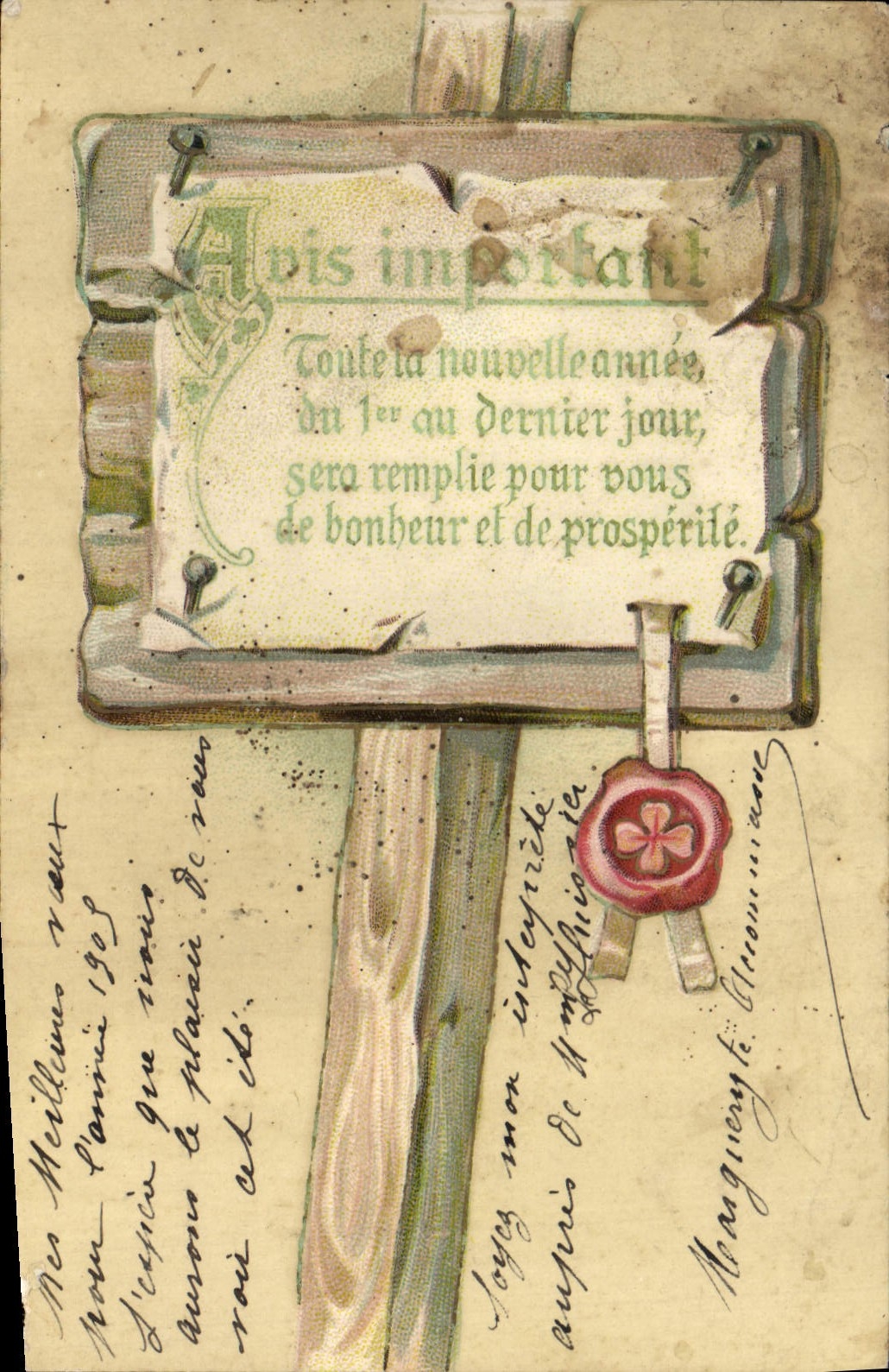CPA Fantaisie Avis important 