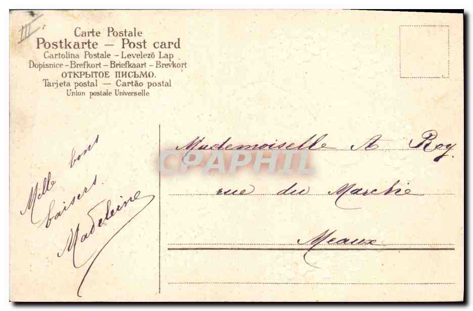 CPA Fantaisie Fleurs Enfant — Verso