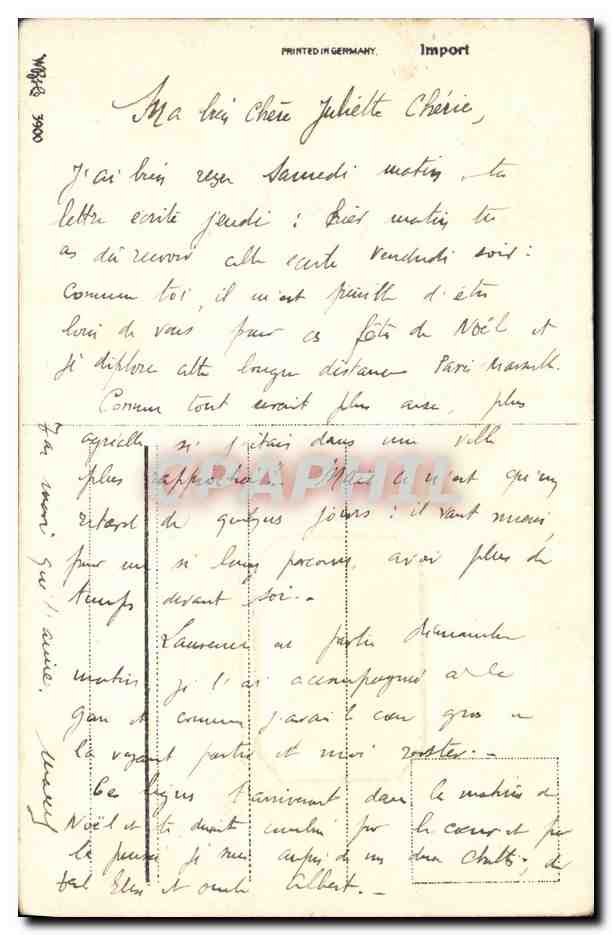 CPA Fantaisie Noel  — Rückseite