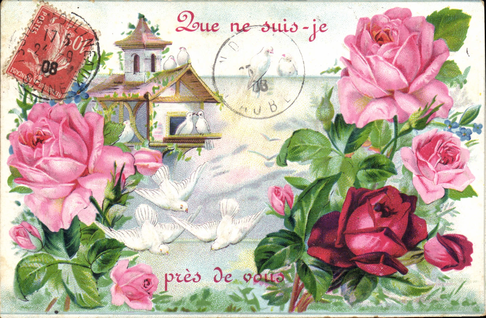CPA Fantaisie Fleurs Colombes