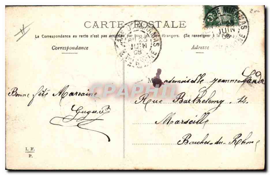 CPA Fantaisie Fleurs Enfants Trefles — Verso
