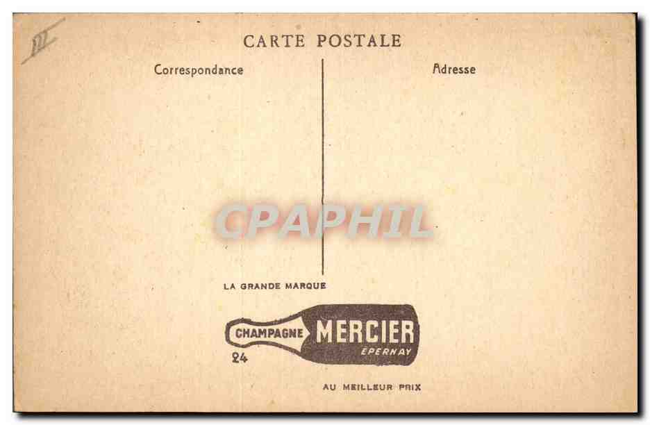 Champagne Mercier, Épernay — Rinçage des bouteilles — Éditeur Mercier, n°24 — Verso