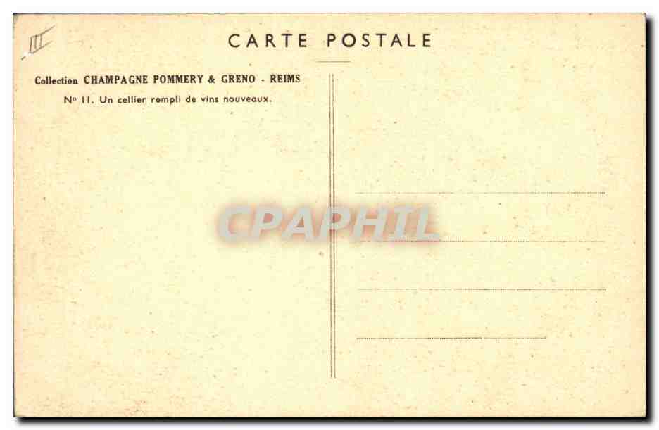 Cellier de Champagne Pommery & Greno à Reims — Collection n°11 — Verso