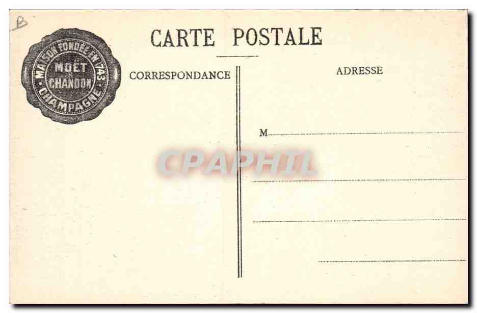 Moët et Chandon — Emmagasinement des Vins - Le Soutirage — Phot. Em. Cheques, Imp.-Édit., Epernay — Rückseite