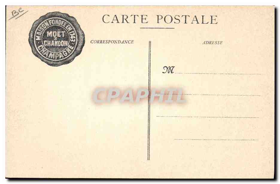 Manutention des Vins en fûts — Moët & Chandon — Phot. E.M. Thoqué, Impr. J. Béran — Reverso