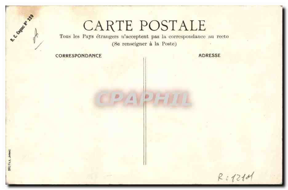 CPA Publicite Cognac Bisquit  — Rückseite