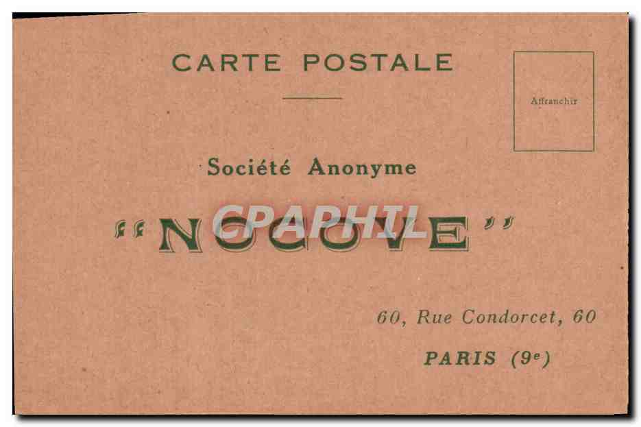 CPA Publicite Nocove Rue Condorcet Paris 9eme